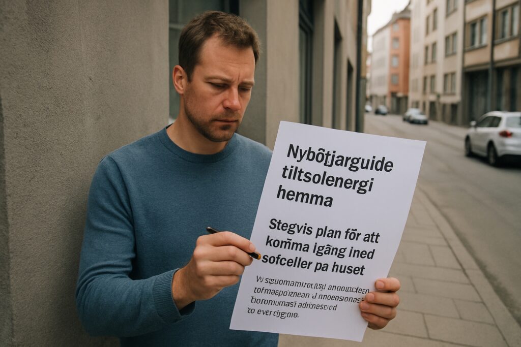 Stegvis plan för att komma igång med solceller på huset
